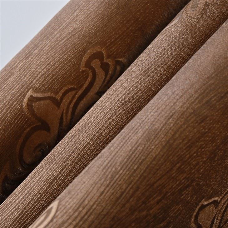 Brown Glossy Jacquard Curtain Fabrics suppliers