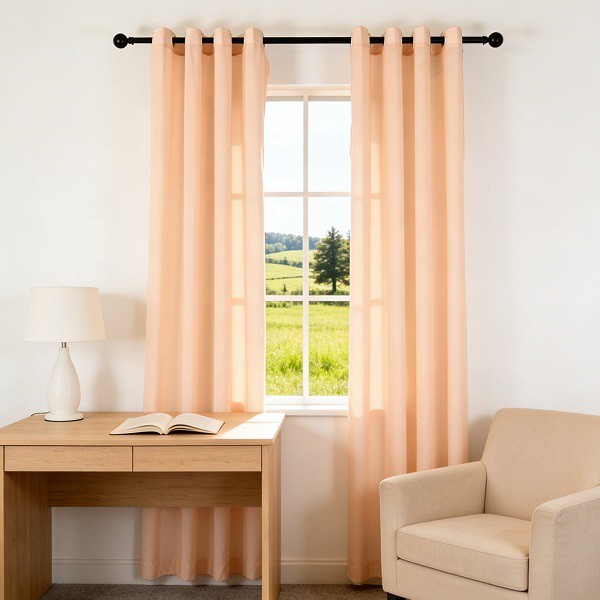 Soft Orange-Pink Misty Sheer Curtains suppliers
