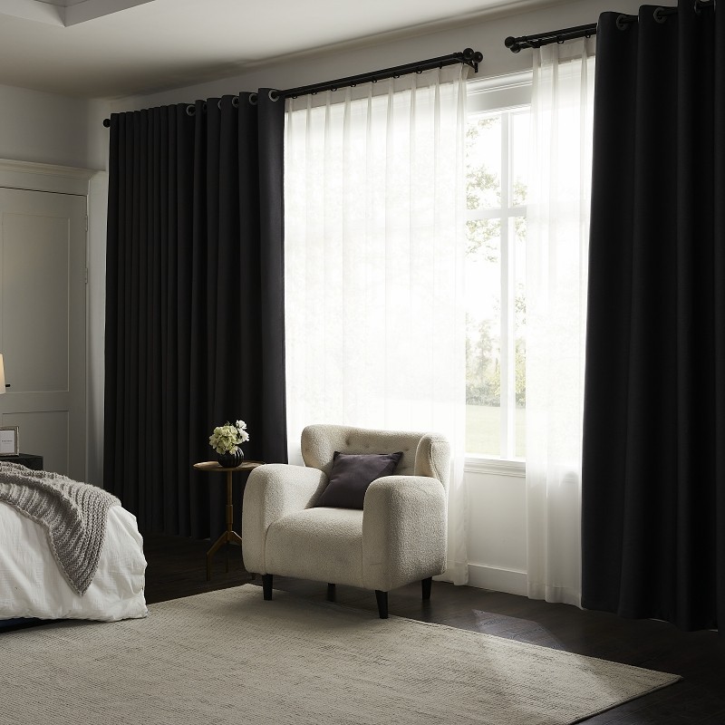 Dark Double-sided Cotton And Linen Blackout Curtain Fabrics best