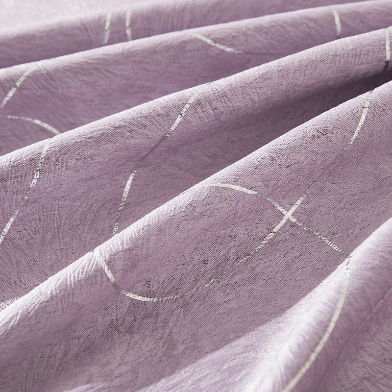 Modern Light Pink Graded Metallic Curtain Fabrics factory