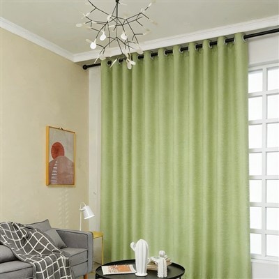 Light Fruit Green Water Ripple Jacquard Curtains