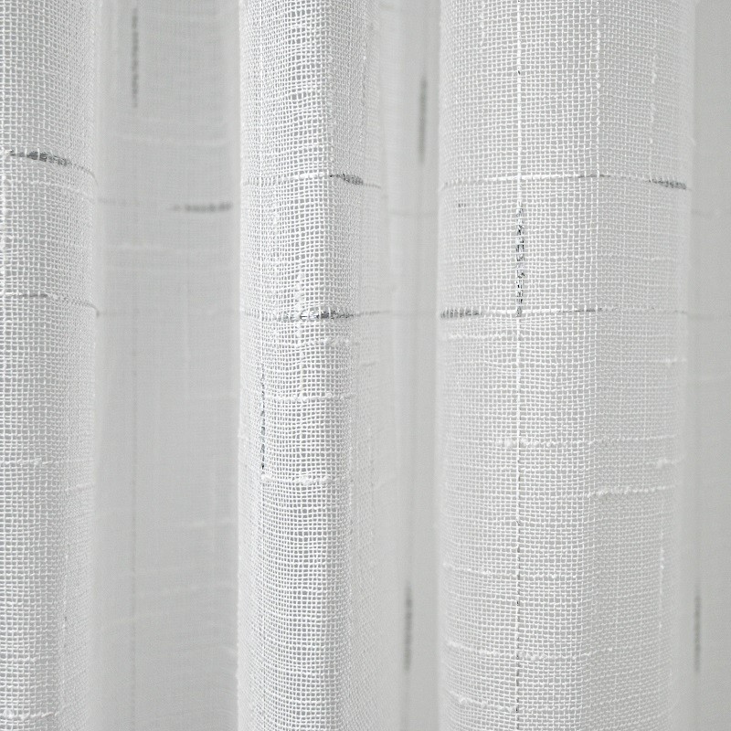 Silver And Gold Checkered Yarn-dyed Sheer Curtain high quality