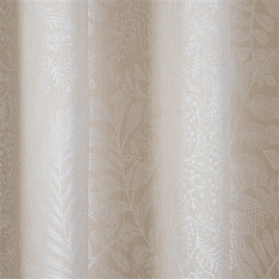 Light Beige Plant Jacquard Curtain Fabrics