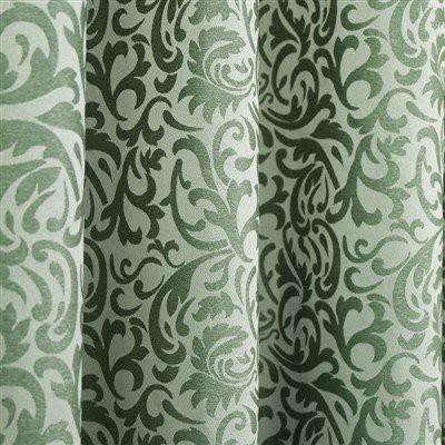 Mint Vine Jacquard Curtain Fabrics