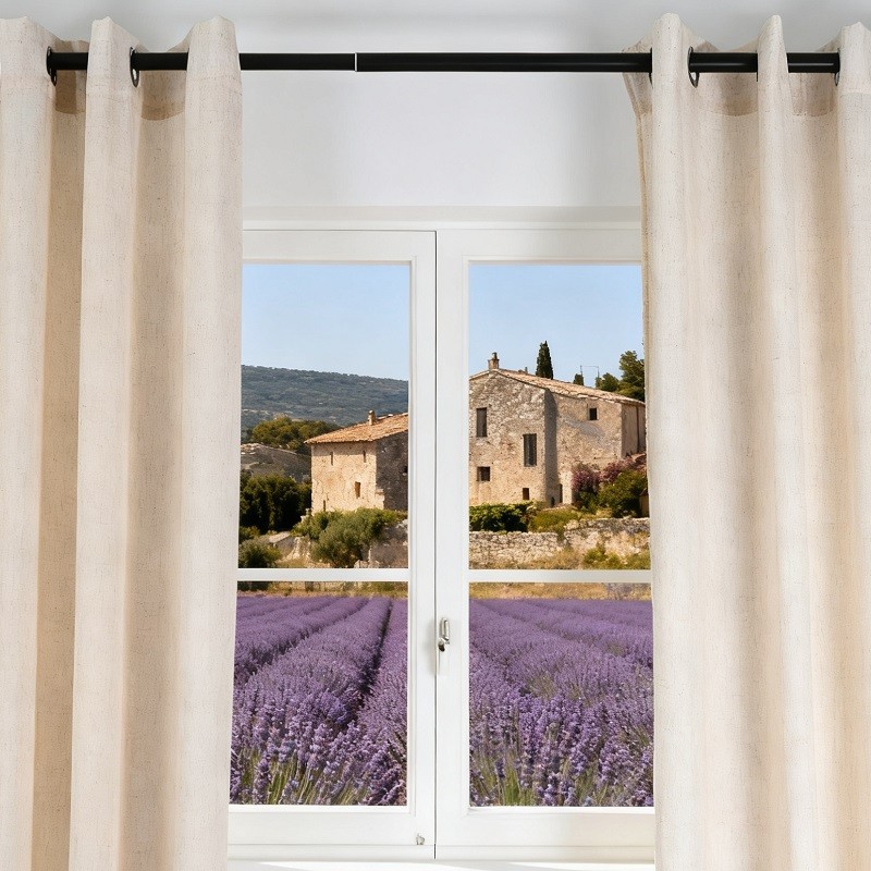 Soft Light Imitation Linen Curtain Fabrics high quality